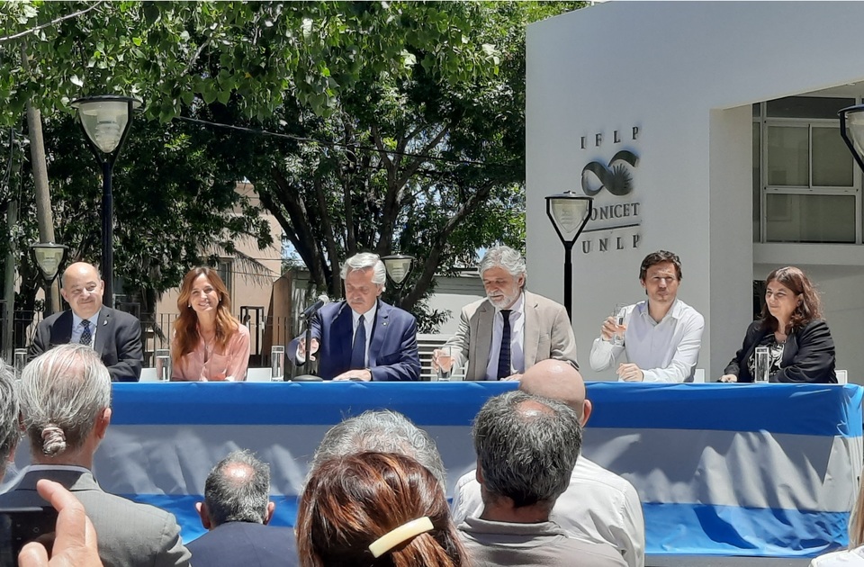 Acto de puesta en valor del edificio del IFLP con la presencia del Presidente Alberto Fernández